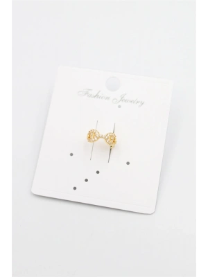 Taşlı Kıkırdak Küpe - Altın