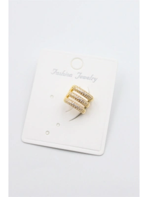 Taşlı Kıkırdak Küpe - Altın