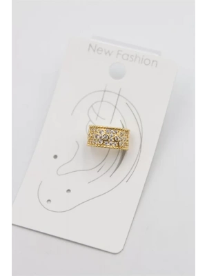 Taşlı Kıkırdak Küpe - Altın