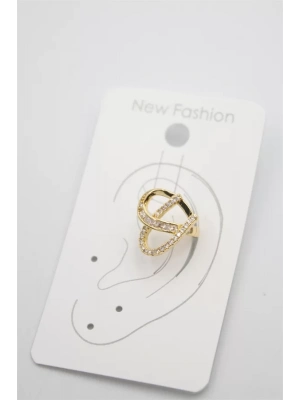 Taşlı Kıkırdak Küpe - Altın