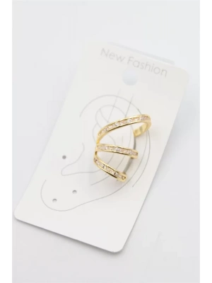 Taşlı Kıkırdak Küpe - Altın