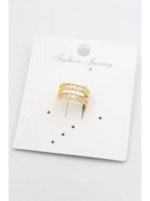 Taşlı Kıkırdak Küpe - Altın