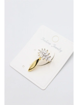 Taşlı Kıkırdak Küpe - Altın