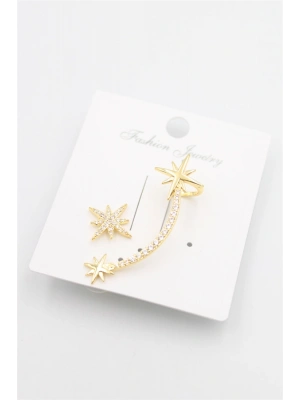 Taşlı Kıkırdak Küpe - Altın