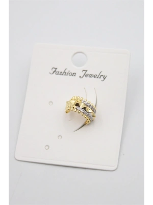 Taşlı Kıkırdak Küpe - Altın