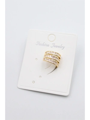 Taşlı Kıkırdak Küpe - Altın