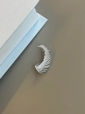 Taşlı Kıkırdak Küpe - Gümüş