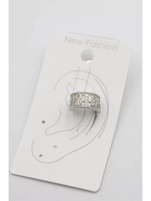 Taşlı Kıkırdak Küpe - Gümüş