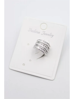 Taşlı Kıkırdak Küpe - Gümüş