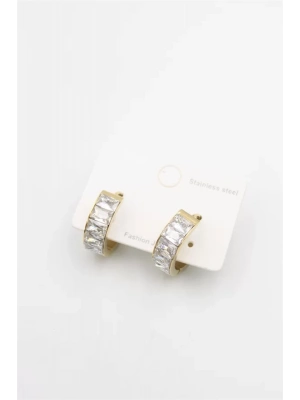 Taşlı Küpe - Altın