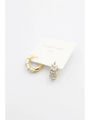 Taşlı Küpe - Altın