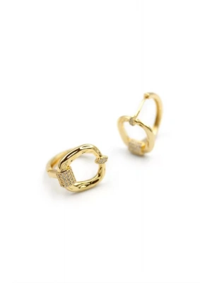 Taşlı Küpe - Altın