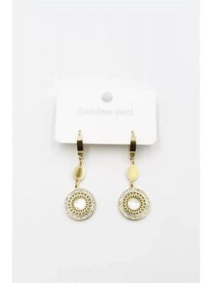 Taşlı Küpe - Altın