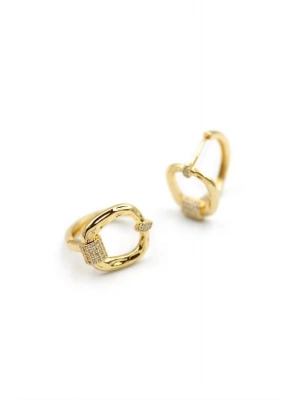 Taşlı Küpe - Altın