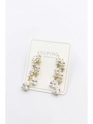 Taşlı Küpe - Altın