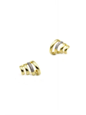 Taşlı Küpe - Altın