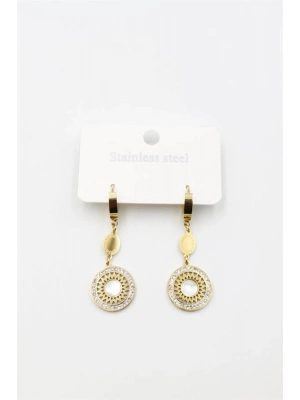 Taşlı Küpe - Altın