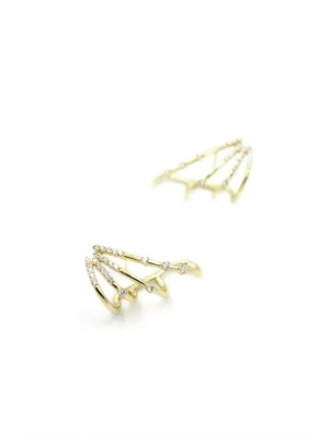 Taşlı Küpe - Altın