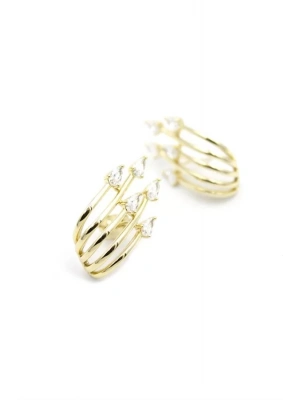 Taşlı Küpe - Altın