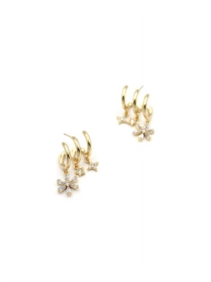 Taşlı Küpe - Altın