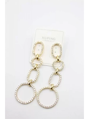 Taşlı Küpe - Altın