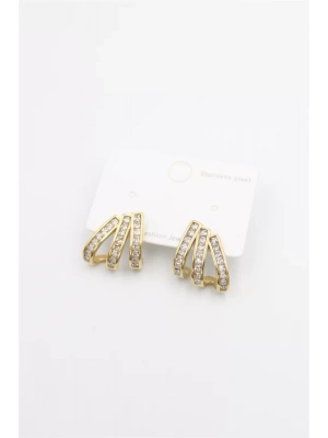 Taşlı Küpe - Altın