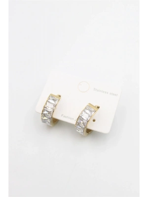 Taşlı Küpe - Altın