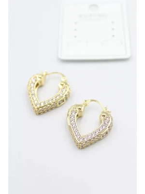 Taşlı Küpe - Altın