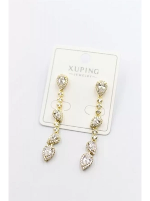 Taşlı Küpe - Altın