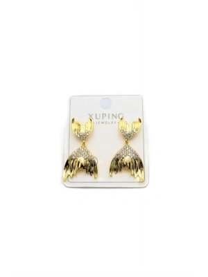 Taşlı Küpe - Altın