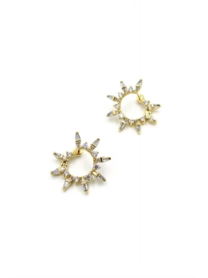 Taşlı Küpe - Altın