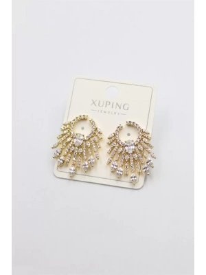 Taşlı Küpe - Altın