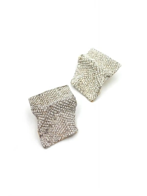 Taşlı Küpe - Beyaz