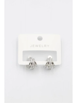 Taşlı Küpe - Gümüş