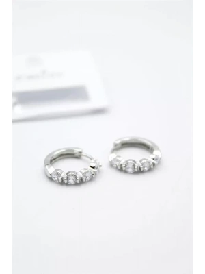 Taşlı Küpe - Gümüş