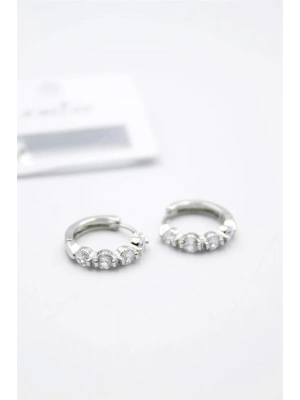 Taşlı Küpe - Gümüş