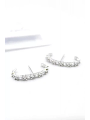 Taşlı Küpe - Gümüş