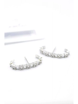 Taşlı Küpe - Gümüş