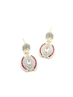 Taşlı Küpe - Pembe