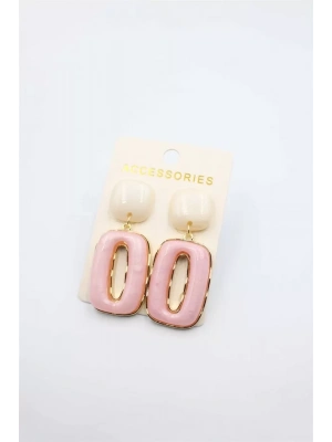 Taşlı Küpe - Pembe