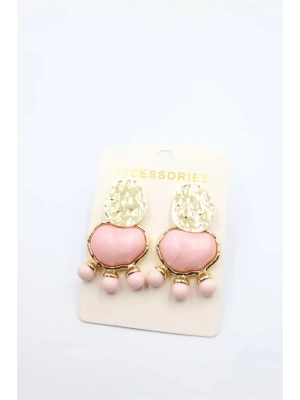 Taşlı Küpe - Pembe