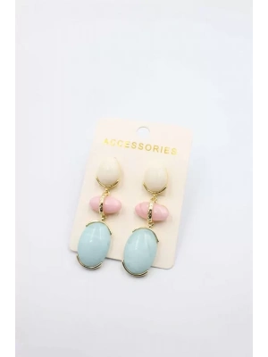 Taşlı Küpe - Pembe