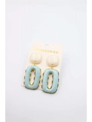 Taşlı Küpe - Turkuaz