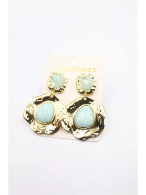 Taşlı Küpe - Turkuaz