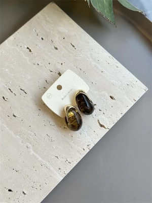 Taşlı Küpe - Yeşil