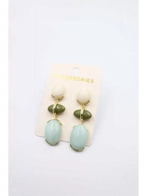 Taşlı Küpe - Yeşil