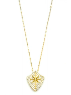 Taşlı Kutup Yıldızı Kolye - Altın