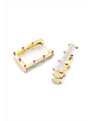 Taşlı Serenay Küpe - Altın