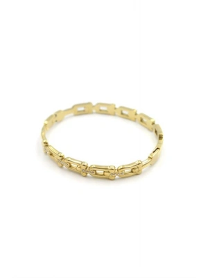 Taşlı Tf Bilezik - Altın