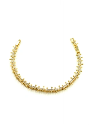 Taşlı VİP Bileklik - Altın